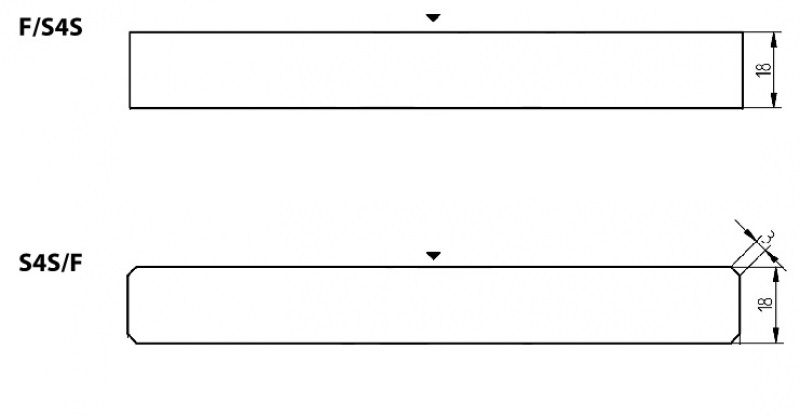 FOUR-SIDED PLANED BOARD S4S/F (BEVEL);F/S4S(SHARP) 18X120 CL.AB SPRUCE - obrazek 3