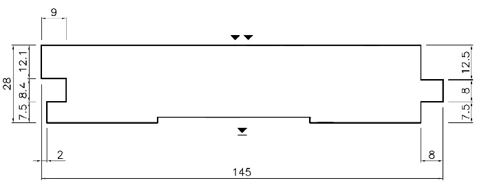 DESKA PODŁOGOWA MALOWANA ARKTIK BASALT HLL/OT 28X145 KLASA AB ŚWIERK - obrazek 2